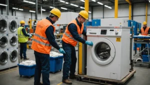 peut on coucher une machine à laver