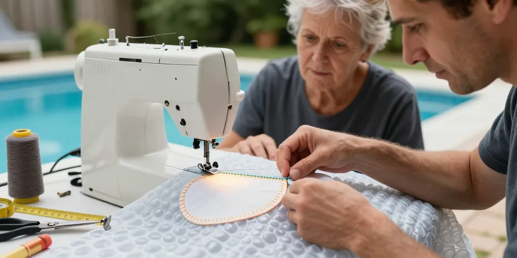 comment coudre une bâche à bulle